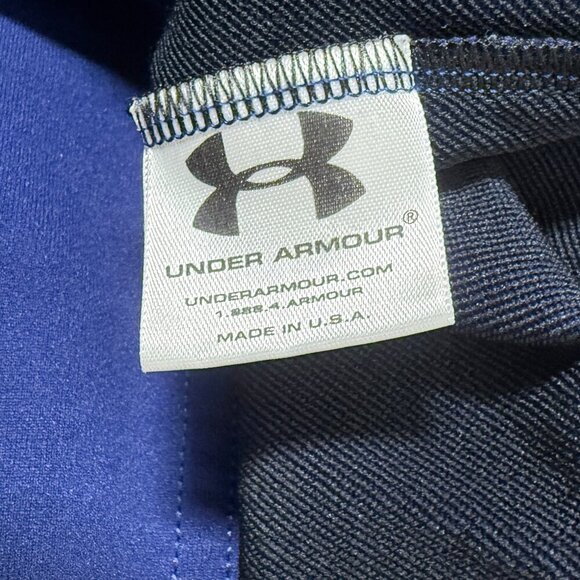 Under Armour Mens XXL Mock Neck Compression Long Sleeve Shirt Royal Blue - Picture 7 of 8